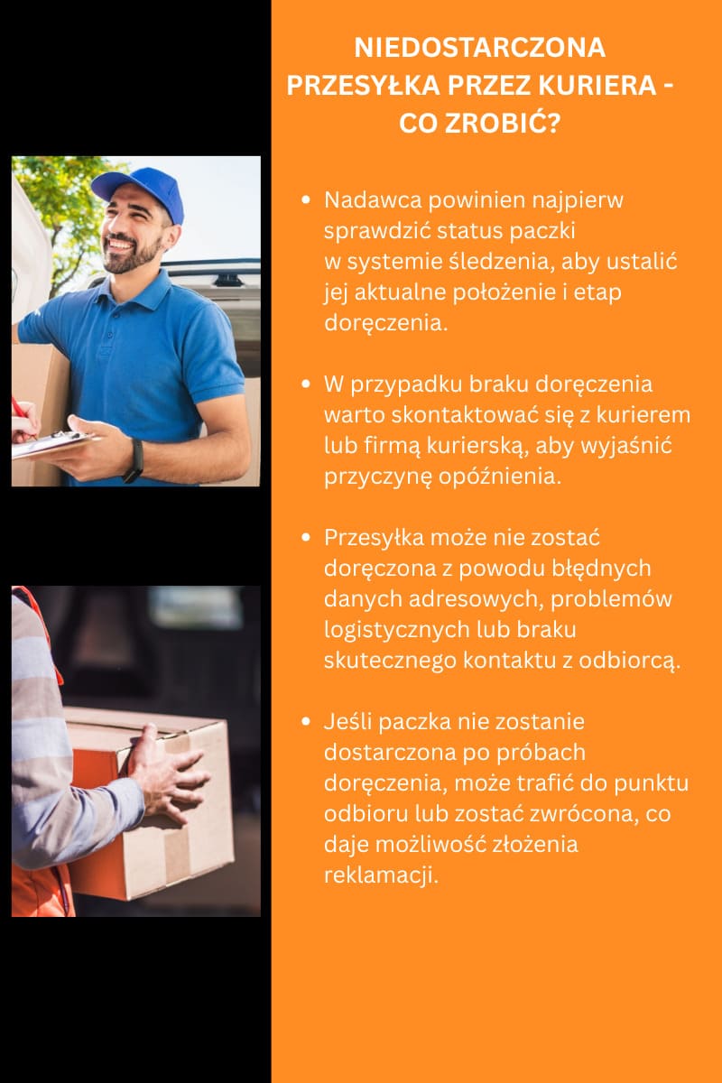 Niedostarczona przesyłka przez kuriera - co zrobić?
